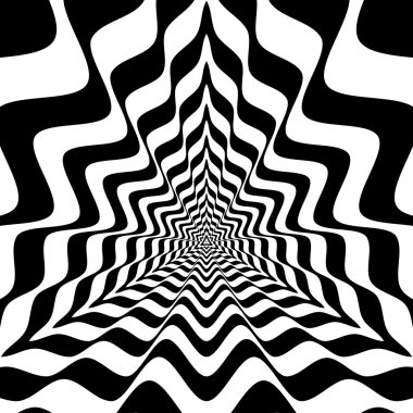 İçbükey dalgalar ile soyut üçgenler