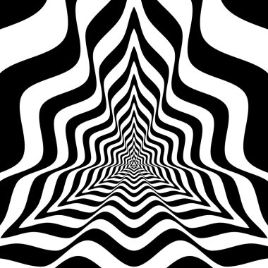 İçbükey dalgalar ile soyut üçgenler