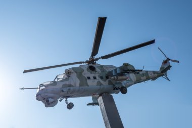 Anıt Mi-24 helikopter içinde şehir, Lyubertsy Moscow Region.