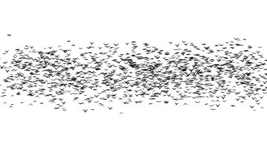 A flock of birds forming word halloween - part of timelapse, stop motion animation clipart
