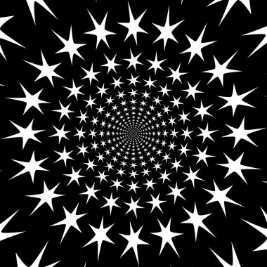 Konsantrik, soyut semboller, kar taneleri - optik, görsel yanılsama