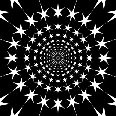 Konsantrik, soyut semboller, kar taneleri - optik, görsel yanılsama