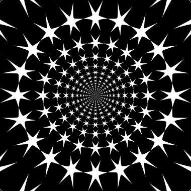 Konsantrik, soyut semboller, kar taneleri - optik, görsel yanılsama