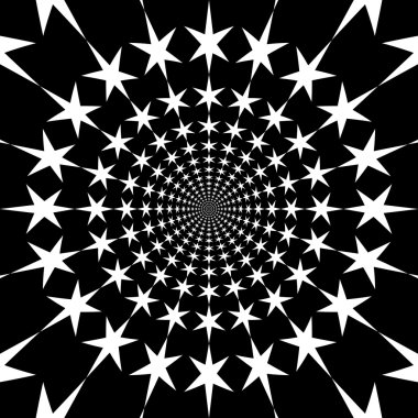 Konsantrik, soyut semboller, kar taneleri - optik, görsel yanılsama