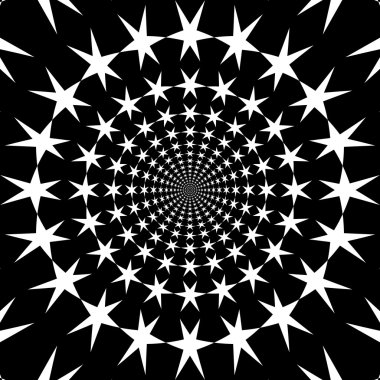 Konsantrik, soyut semboller, kar taneleri - optik, görsel yanılsama