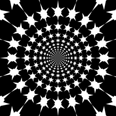 Konsantrik, soyut semboller, kar taneleri - optik, görsel yanılsama