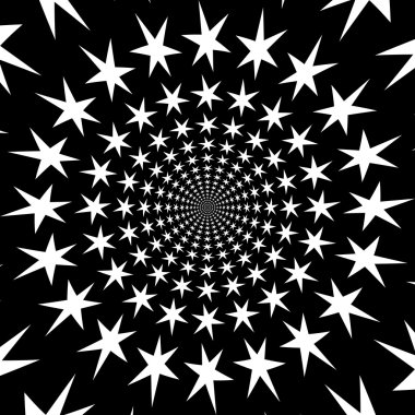 Konsantrik, soyut semboller, kar taneleri - optik, görsel yanılsama