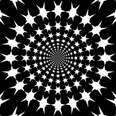 Konsantrik, soyut semboller, kar taneleri - optik, görsel yanılsama