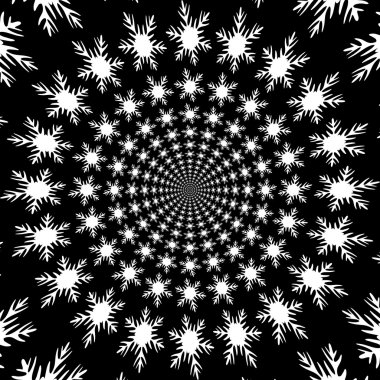 Konsantrik, soyut semboller, kar taneleri - optik, görsel yanılsama