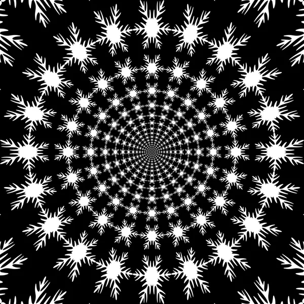 Concentric, abstract symbols, snowflakes - optical, visual illusion — Stock Photo, Image