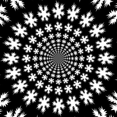 Konsantrik, soyut semboller, kar taneleri - optik, görsel yanılsama.