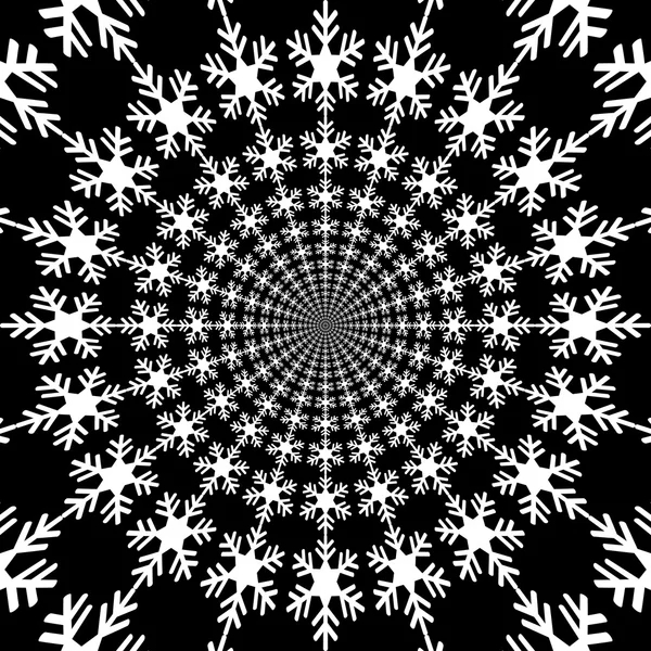 Concentric, abstract symbols, snowflakes - optical, visual illusion. — Stock Photo, Image