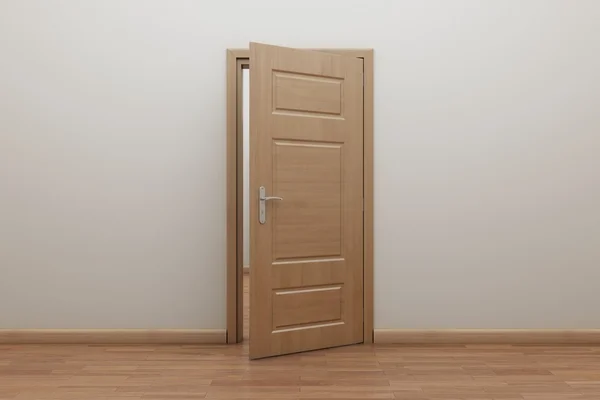 Enfilade, iç kapı açık.