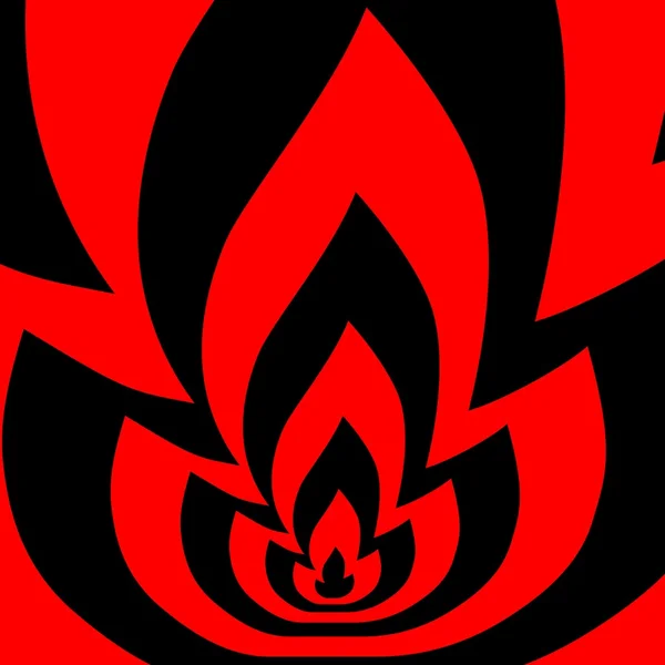 Koncentriska symbol flame — Stockfoto
