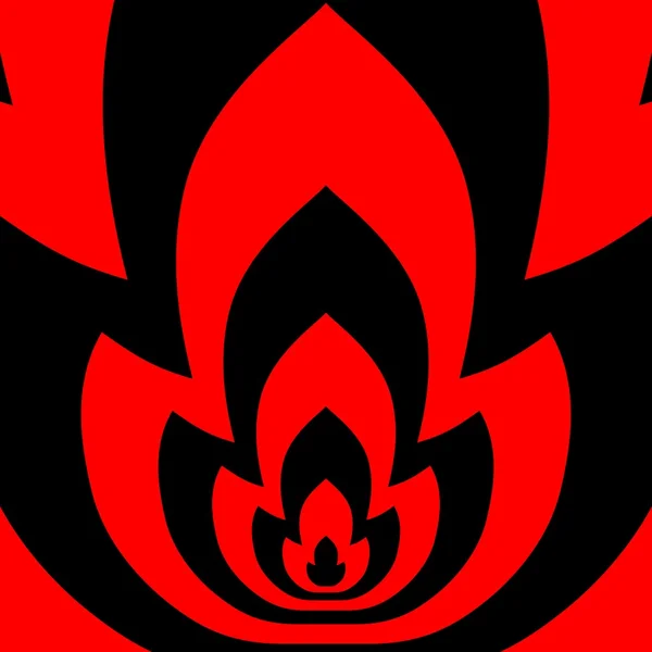 Koncentriska symbol flame — Stockfoto