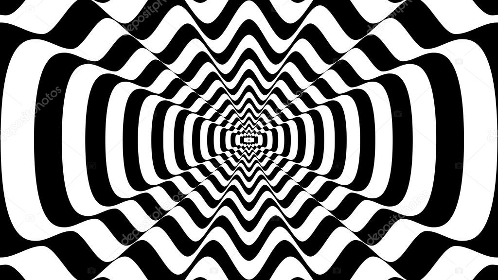 Concentric abstract symbol, wavy shape