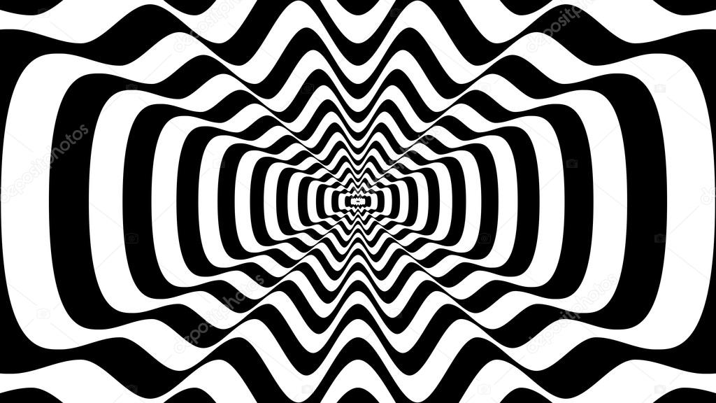 Concentric abstract symbol, wavy shape