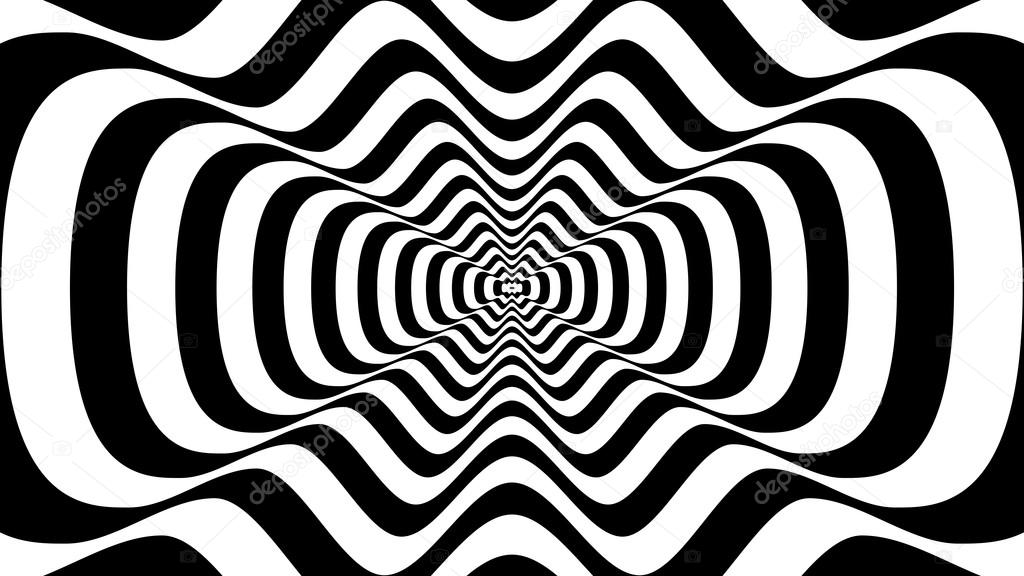 Concentric abstract symbol, wavy shape