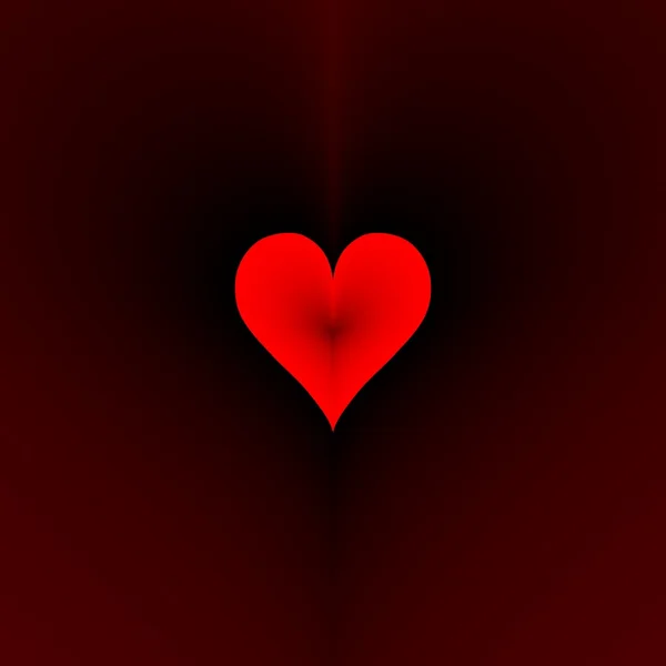 红色的心形。定格为情人节那天色情动画的一部分 — 图库照片