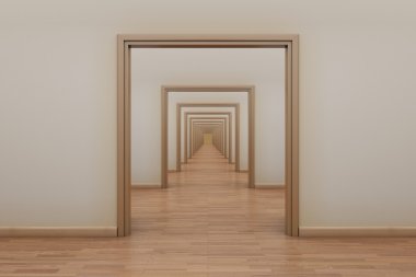 Enfilade, kapıları dışında açma.