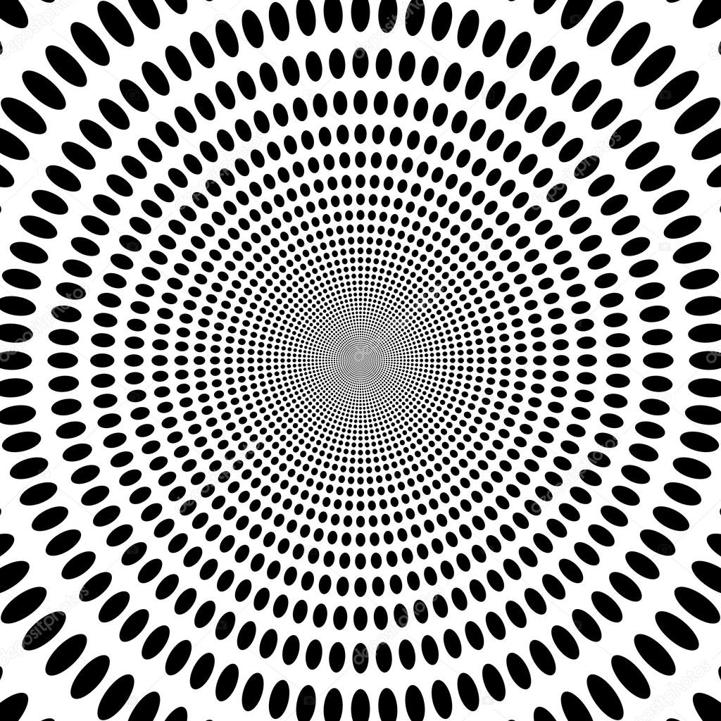 Concentric abstract symbol, circles - optical, visual illusion