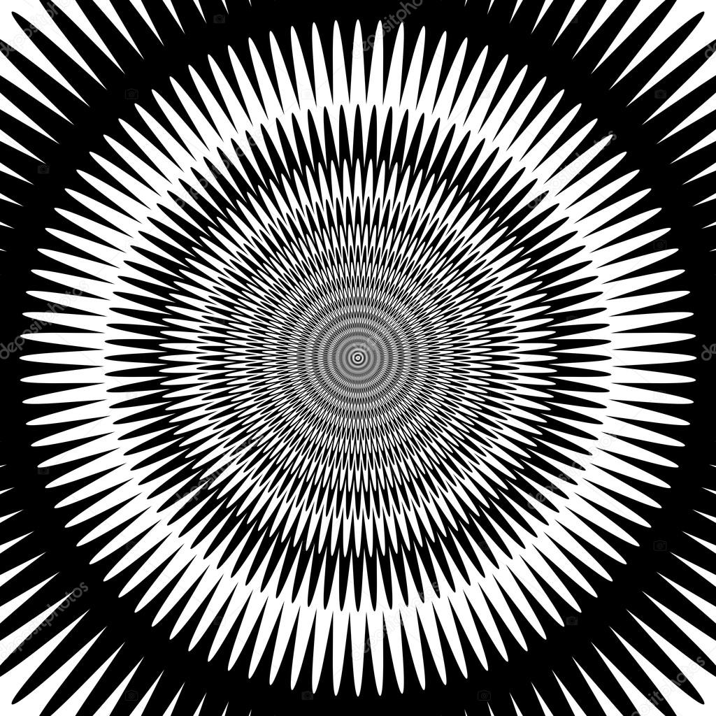 Concentric abstract symbol, star - optical, visual illusion