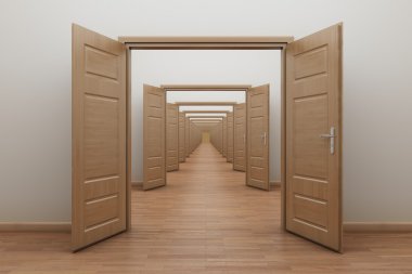 Enfilade, kapıları kendiniz için içinde aç.