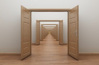 Enfilade, kapıları kendiniz için içinde aç.