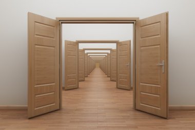 Enfilade, kapıları kendiniz için içinde aç.