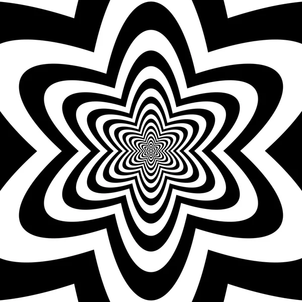 Concentric oncoming atom - optical, visual illusion — Stock Photo, Image