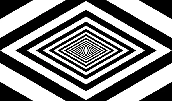 Concentric  black white rhombs — Stock Photo, Image