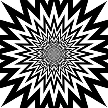 Concentric abstract  stars 24 rays clipart