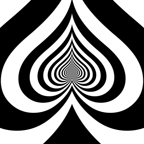 Concentric symbol spades — Stock Photo, Image