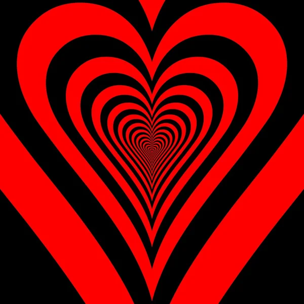 Concentric symbol hearts — Stock Photo, Image