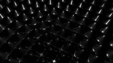 siyah yuvarlak Metal sivri arka plan 3d render