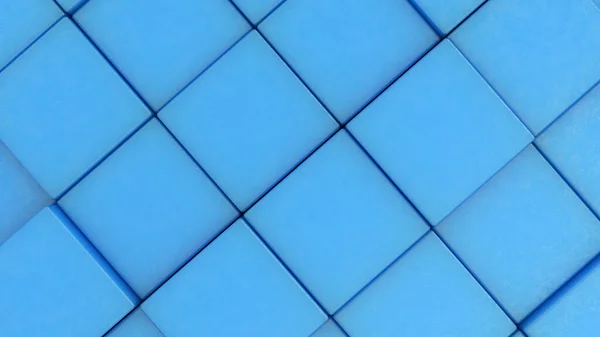 Blaue Zerkratzte Kunststoff Würfel Fliesen Hintergrund Aus Perspektivischer Sicht Minimalistisches — Stockfoto