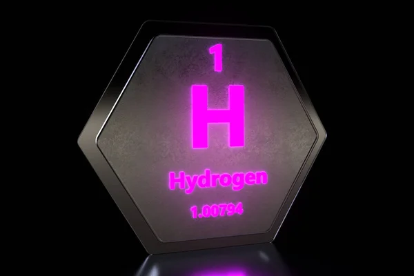 Hidrogén Kémiai Elem Jelzés Atomszámmal Atomtömeggel Periódusos Rendszer Kémiai Eleme — Stock Fotó