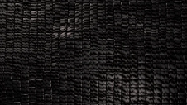 Rotoli di plastica blu e bianco svolgersi su sfondo nero rendering 3d — Foto Stock