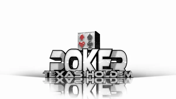 Texas holdem poker logosu — Stok fotoğraf