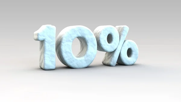 10 percent winter sale — Stock Photo, Image