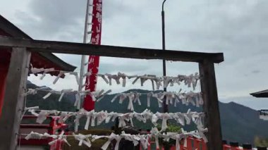 Wakayama, Japonya - 25 Şubat, Paper Prayer Knots videosu. Yüksek kalite 4k görüntü