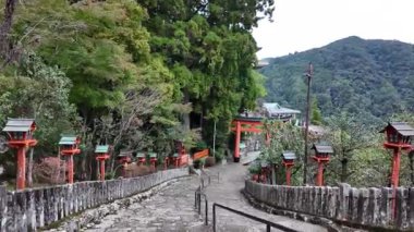 Geleneksel Su Arıtma Ritüeli Japon Tapınağı 'nda. Yüksek kalite 4k görüntü