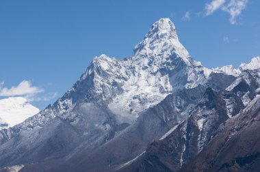 Ama Dablam dağ tepe Namche ın Bazaarı üzerinden
