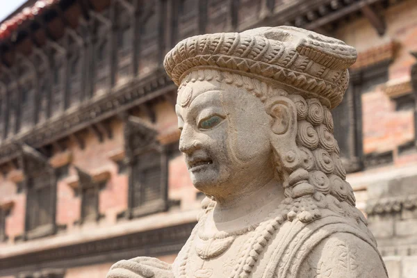 Stone statue at Bhaktapur, Kathmandu — Stock Photo, Image