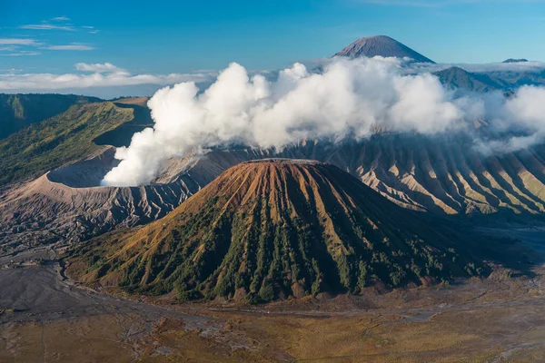 Ландшафт Активной Вулканической Горы Бромо Утром Остров Восточная Ява Индонезии — стоковое фото