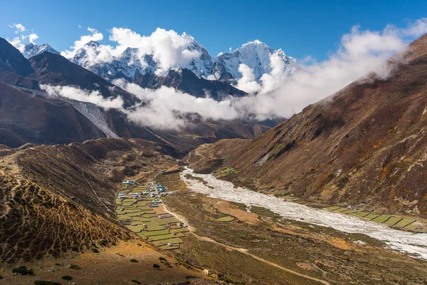 Aldeia Pangboche Cercada Pela Cordilheira Himalaia Região Everest Nepal Ásia — Fotografia de Stock