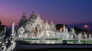 Wat Rong Khung white temple clipart
