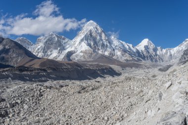 Khumbu buzul ve Lobuche dağ