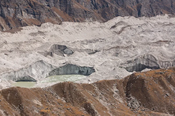 Ngozumpa glacier at Gokyo valley — Stock Photo, Image