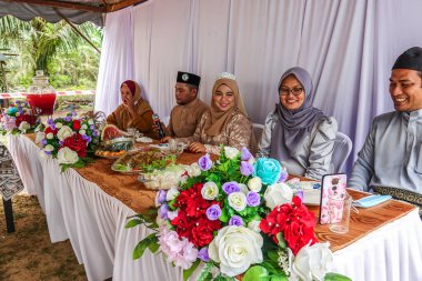 KUALA LUMPUR, MACH 2021. Geleneksel Malezya düğünü sahnesi 